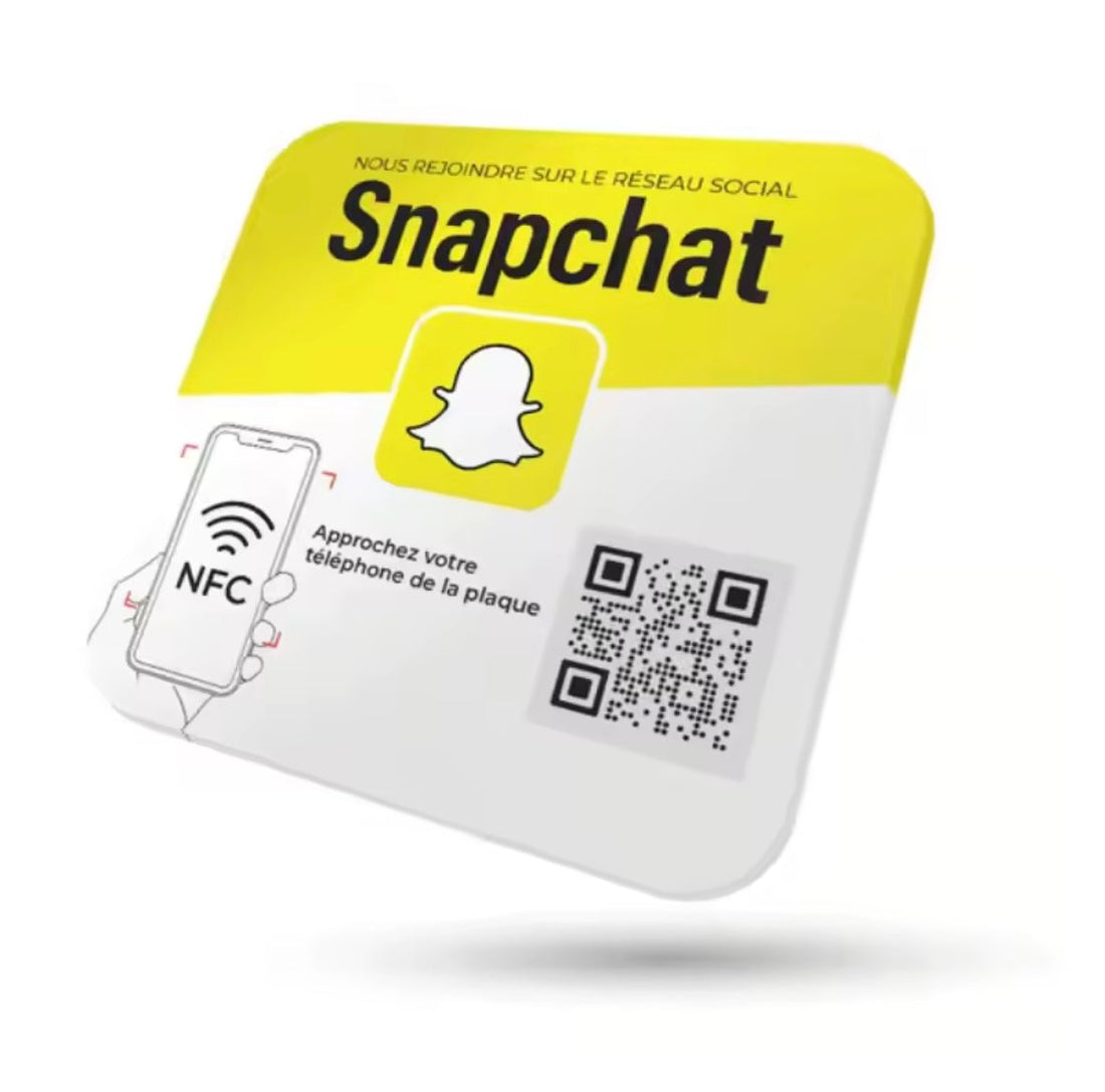 Snapchat — Créez un lien authentique et moderne avec vos clients grâce aux plaques NFC