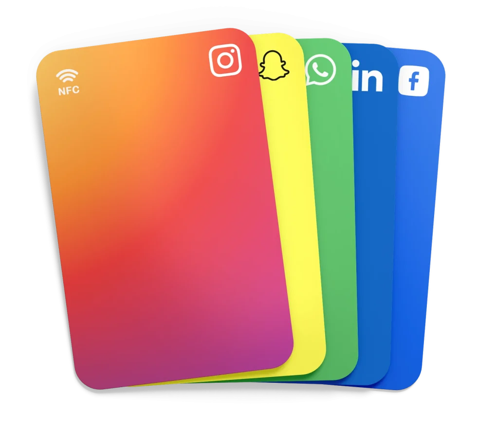 Cartes NFC Réseaux Sociaux
